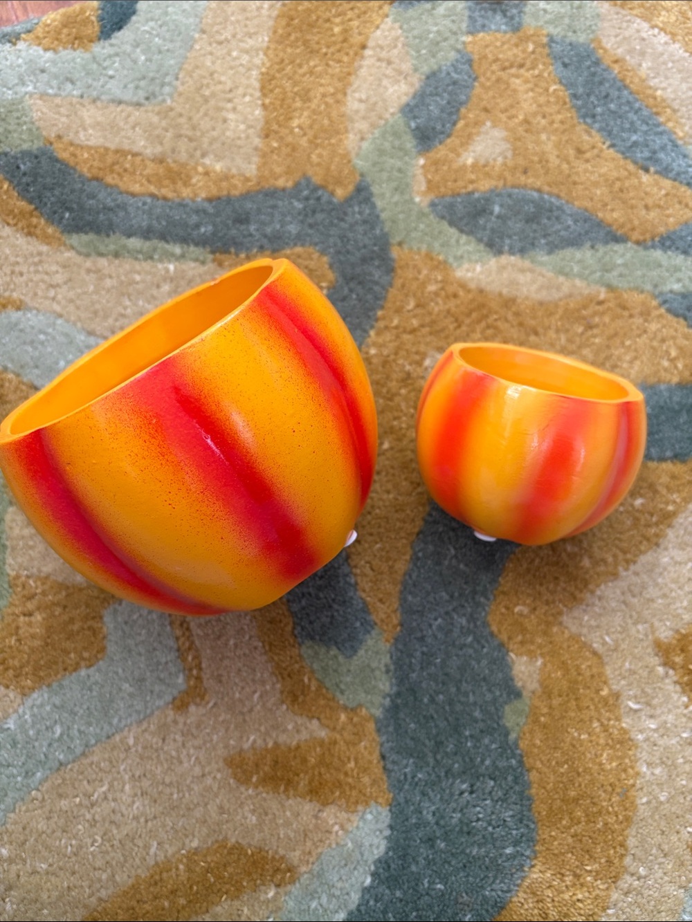 Pumpkin Shaped Flower Pots - Set of 2